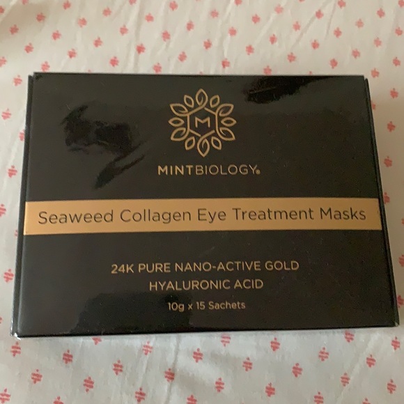 mintbiology Skincare Seaweed Collagen Eye Treatment Masks Nib
